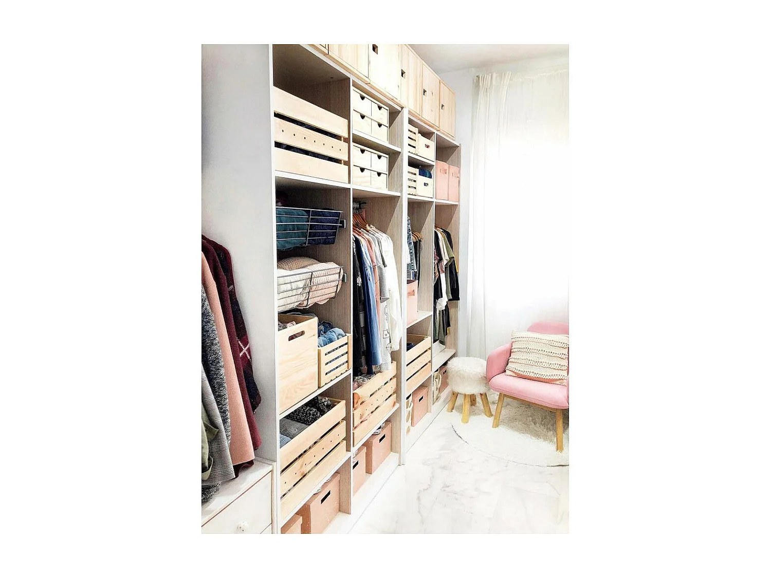 Stapelbare Kiste aus massivem Kiefernholz - L51,2 x H28 cm