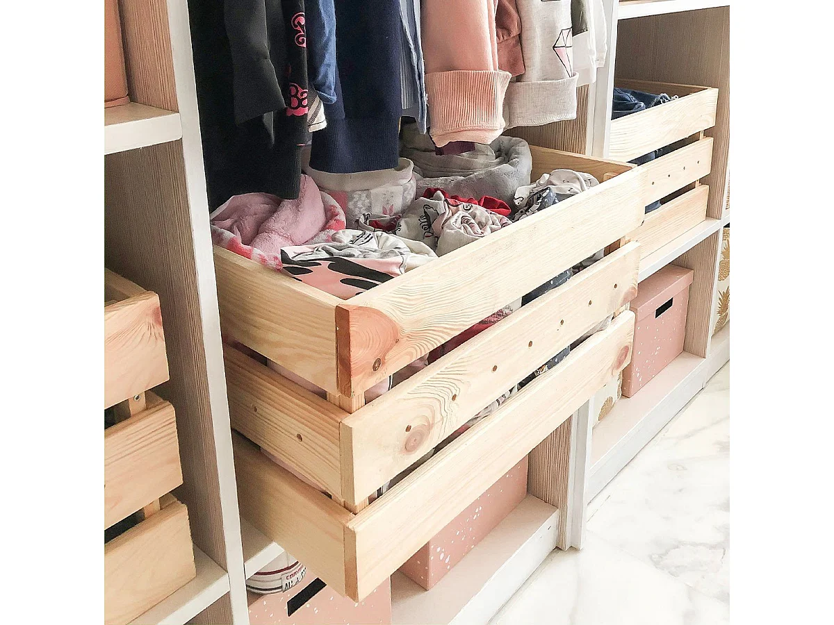 Caisse en Pin Massif Empilable - L51,2 x H28 cm