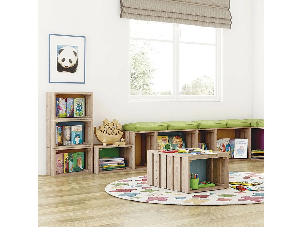 Caisse en Pin Massif Empilable - L51,2 x H28 cm