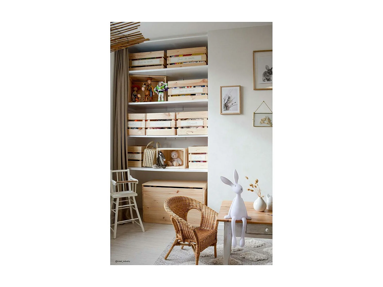 Caisse en Pin Massif Empilable - L51,2 x H28 cm