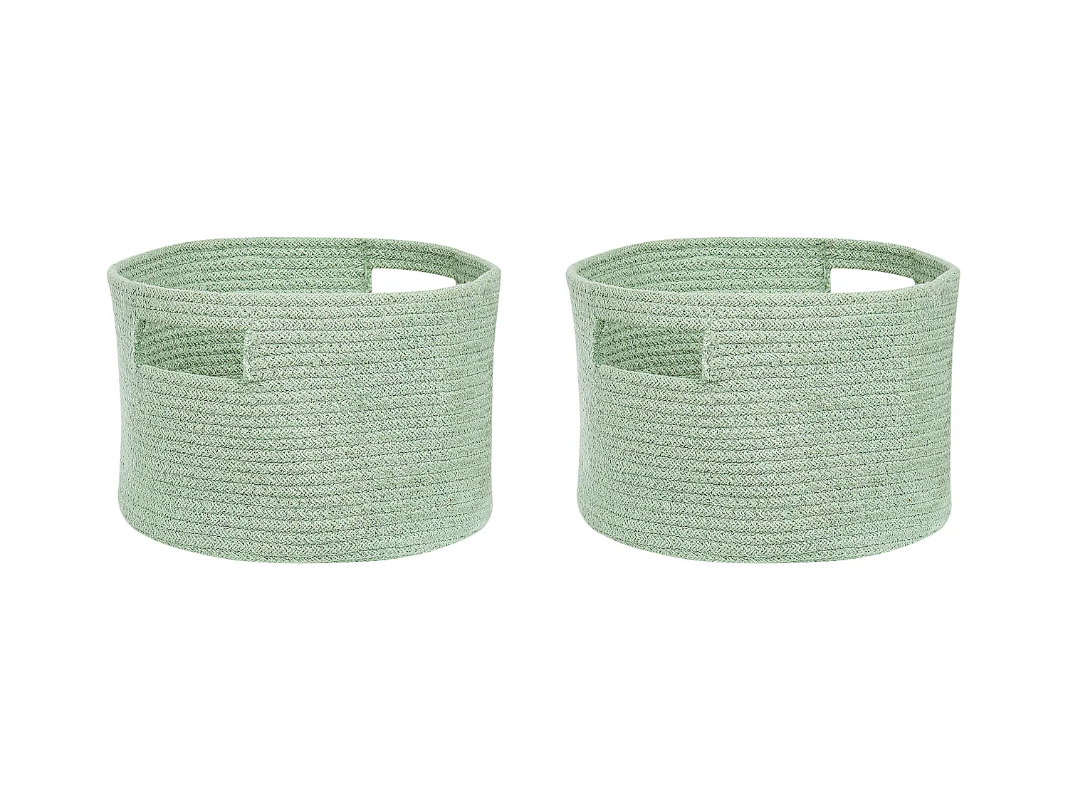 Lot de 2 paniers CHINIOT Coton Vert clair