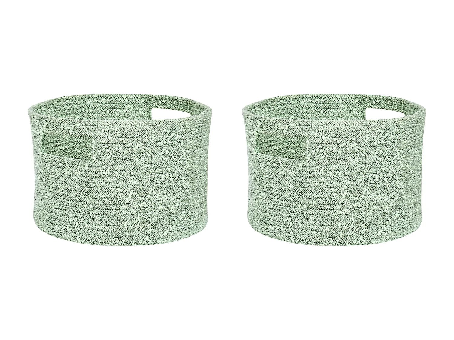 Lot de 2 paniers CHINIOT Coton Vert clair