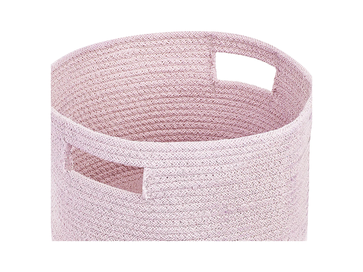 Aufbewahrungskörbe aus Baumwolle rosa ⌀ 30 cm rund Boho Stil 2er Set Chiniot