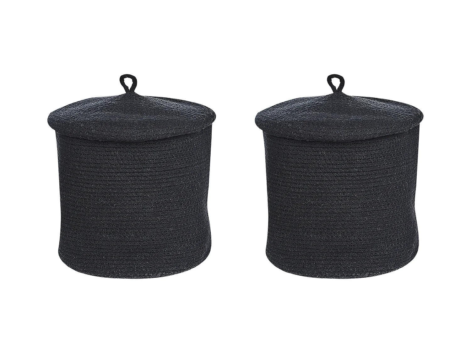 Lot de 2 paniers SILOPI Coton Noir