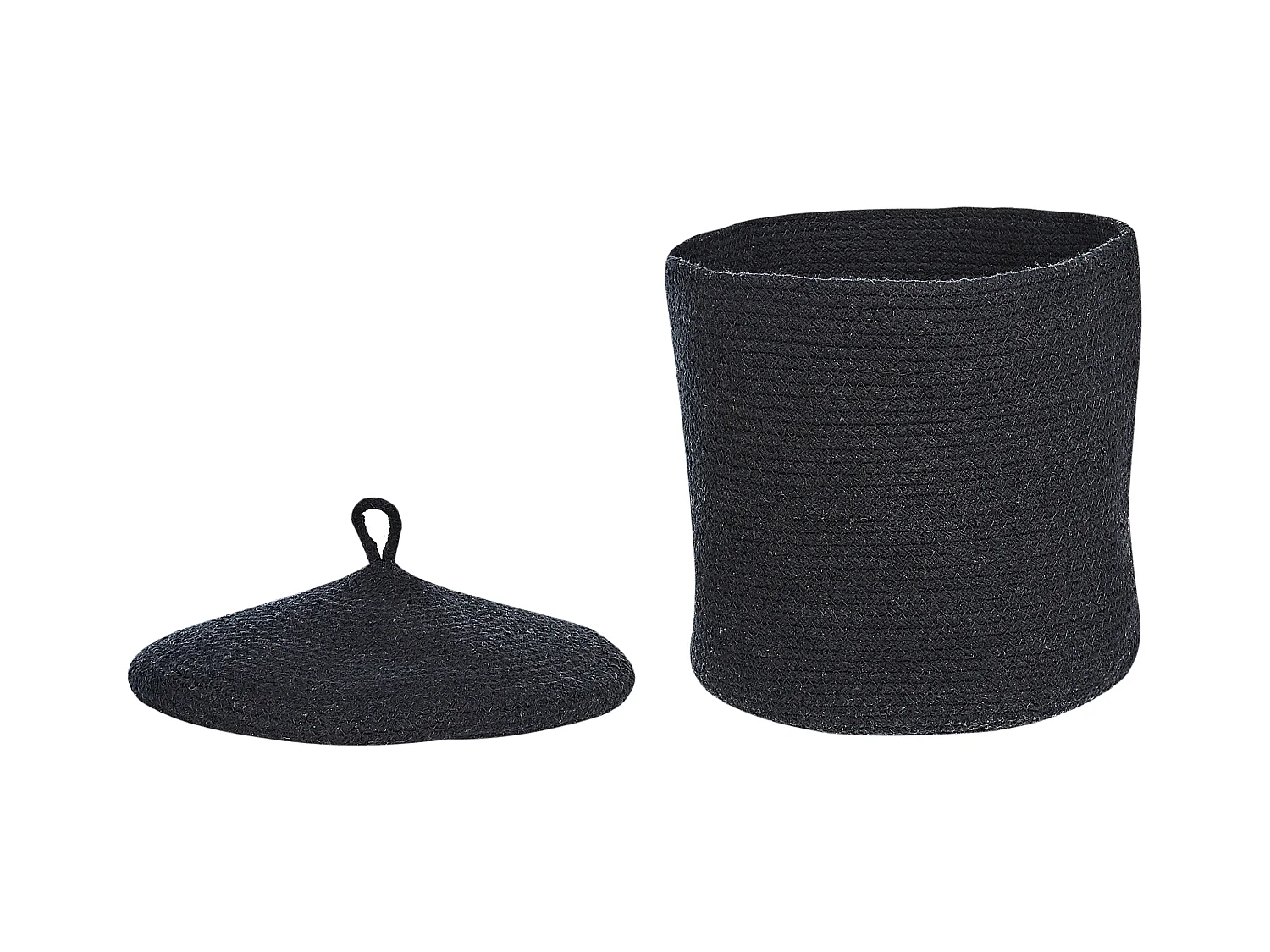 Lot de 2 paniers SILOPI Coton Noir