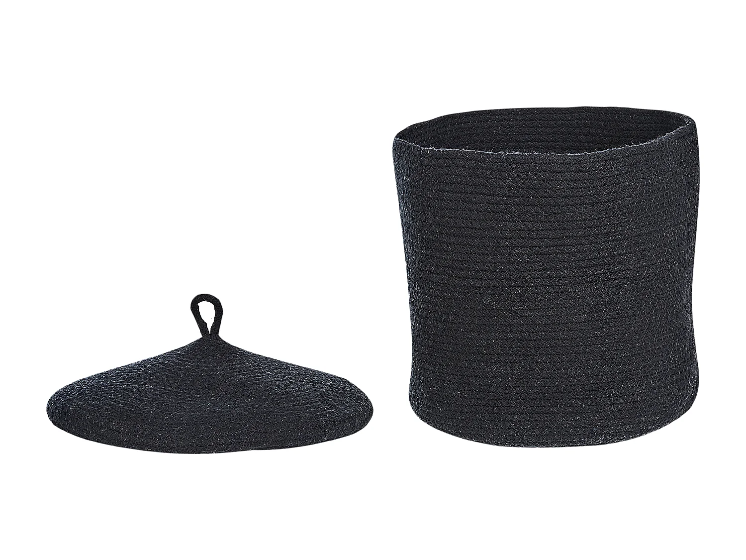 Lot de 2 paniers SILOPI Coton Noir