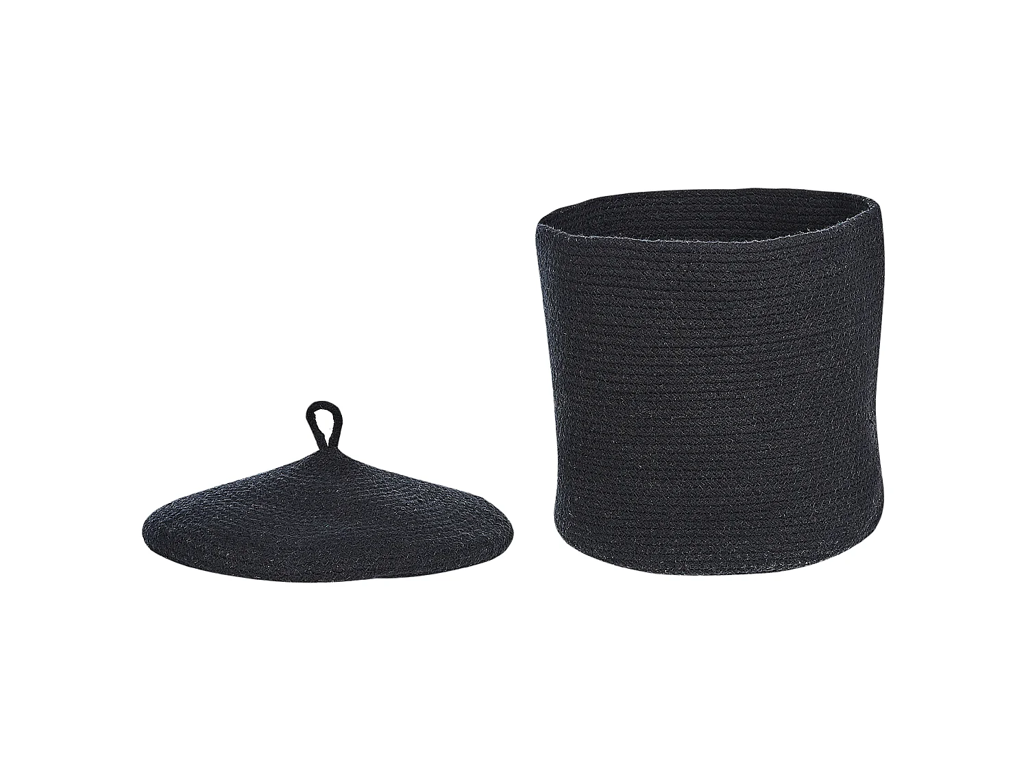 Set of 2 Baskets SILOPI Cotton Black