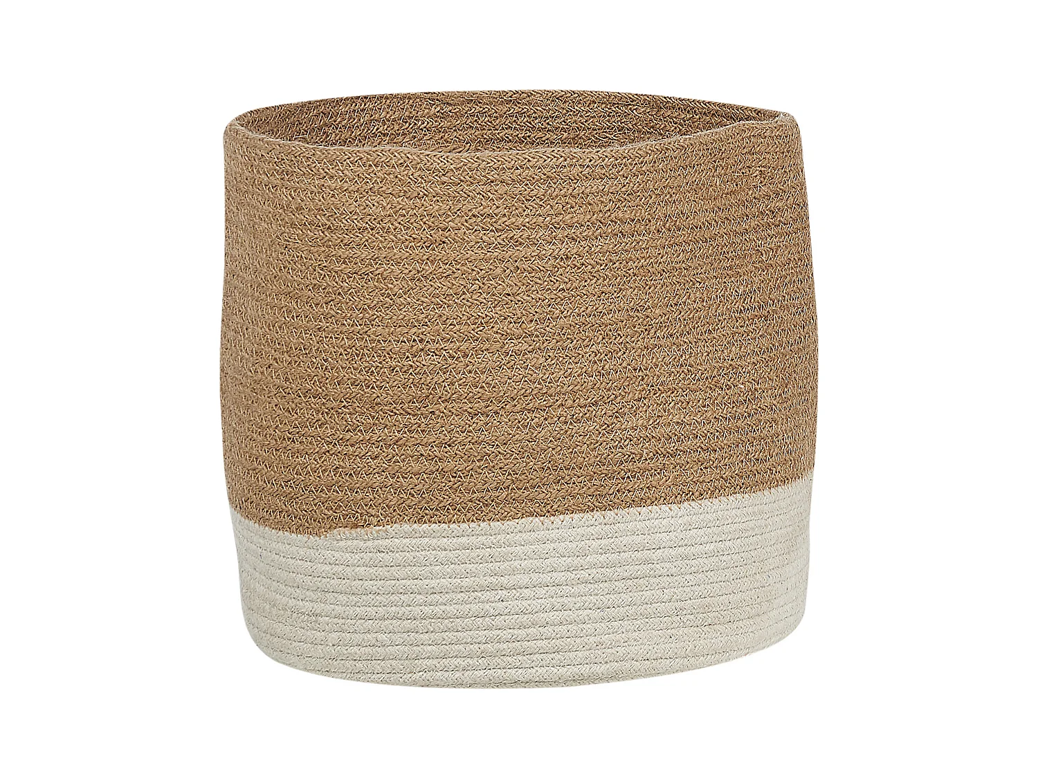 Aufbewahrungskörbe aus Jute beige/natürlich/weiß rund Boho Stil 2er Set Bulanik