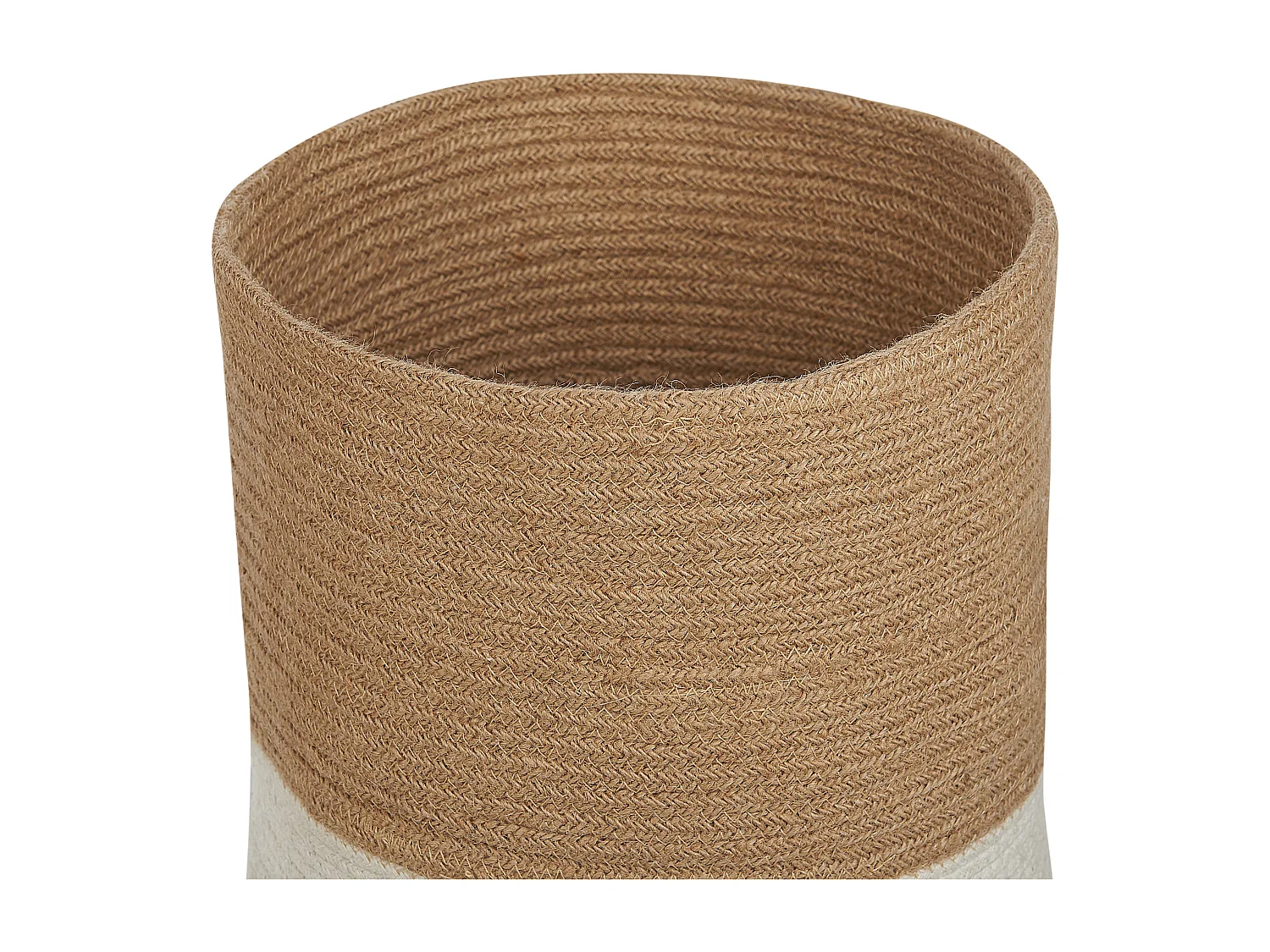 Lot de 2 paniers BULANIK Jute Blanc