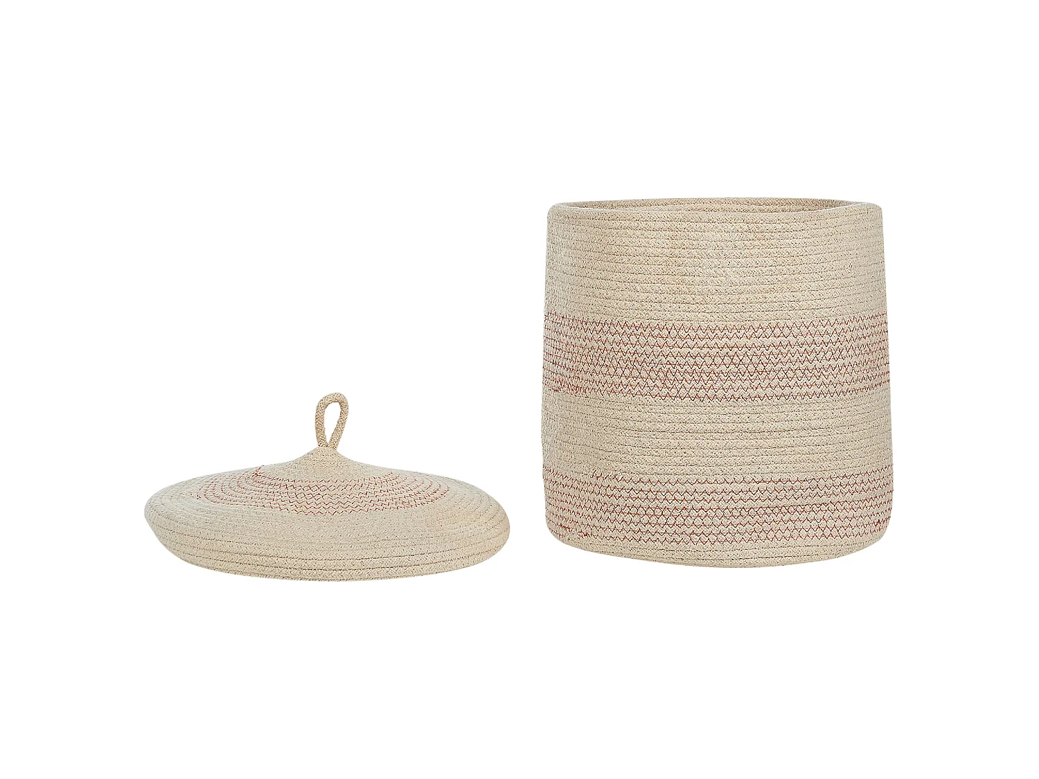 Set of 2 Baskets SILOPI Cotton Light Beige