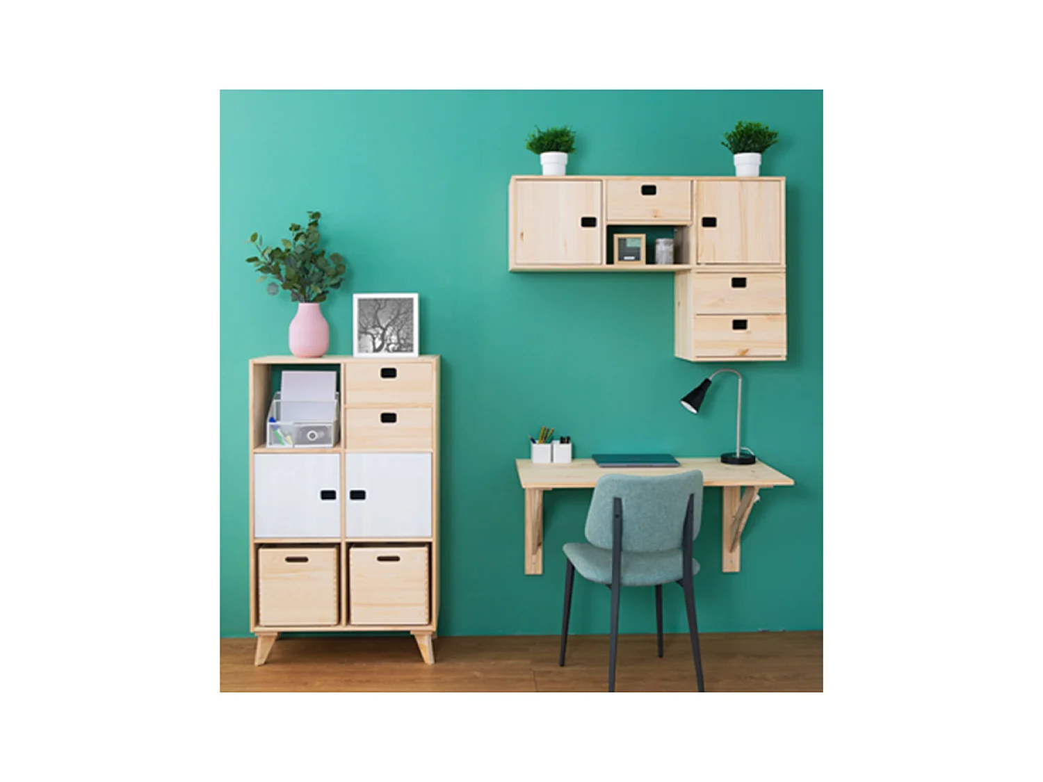 Cube en pin massif - L30 x H30 cm