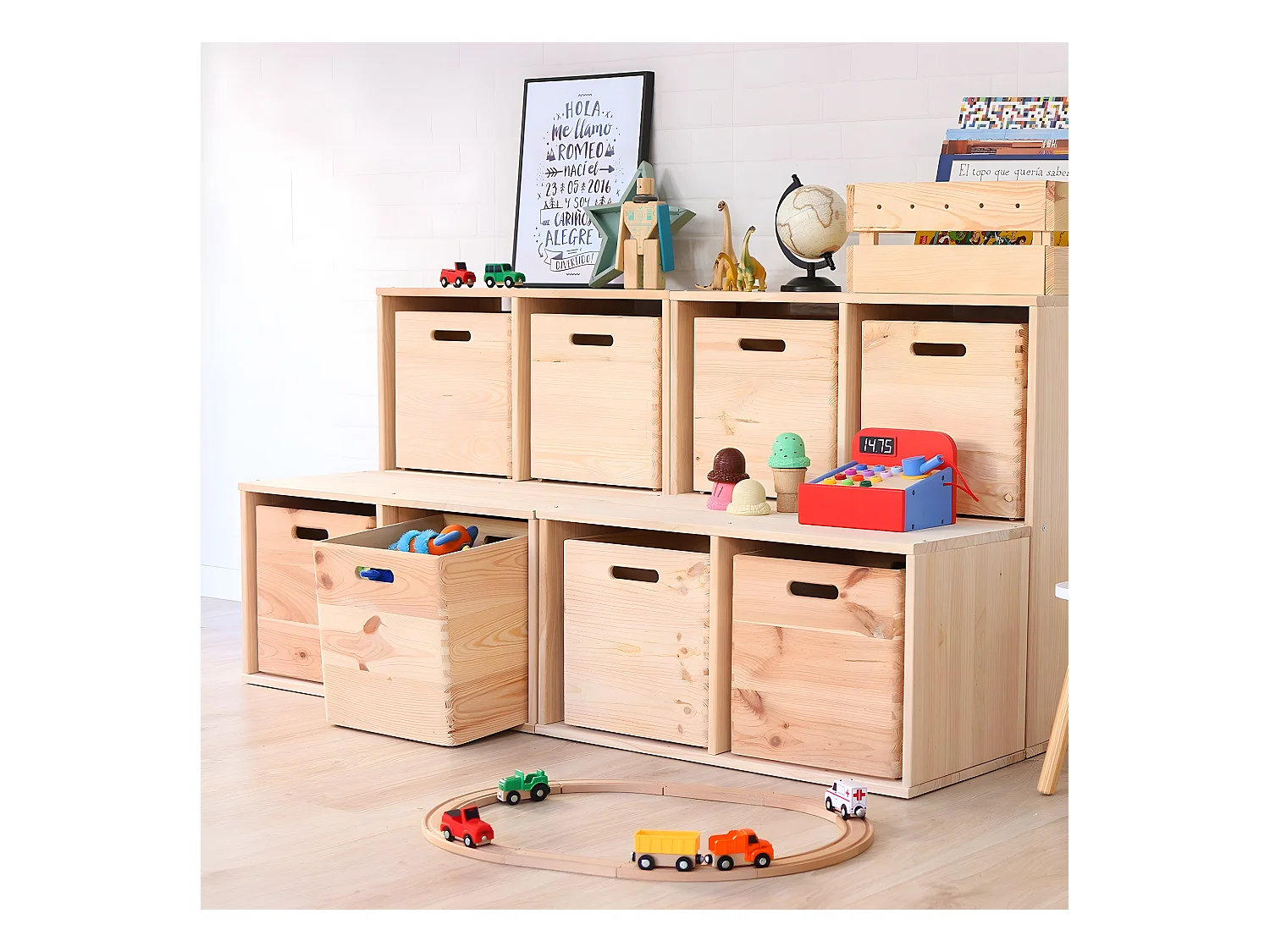 Cube en pin massif - L30 x H30 cm