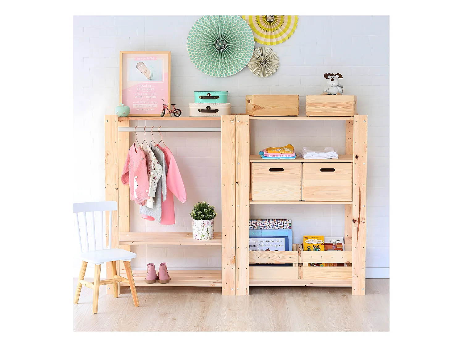 Cube en pin massif - L30 x H30 cm