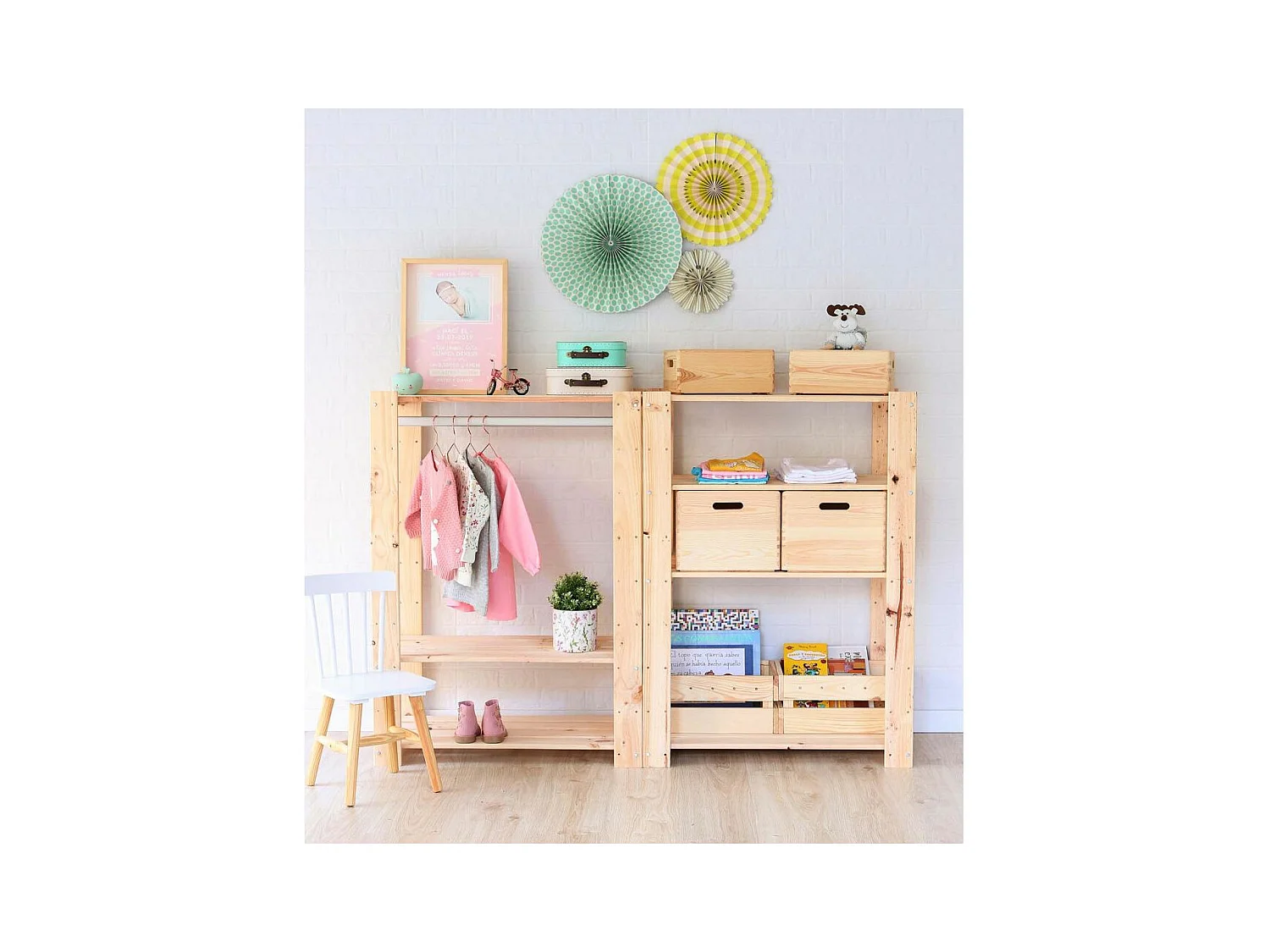 Cube en pin massif - L30 x H30 cm