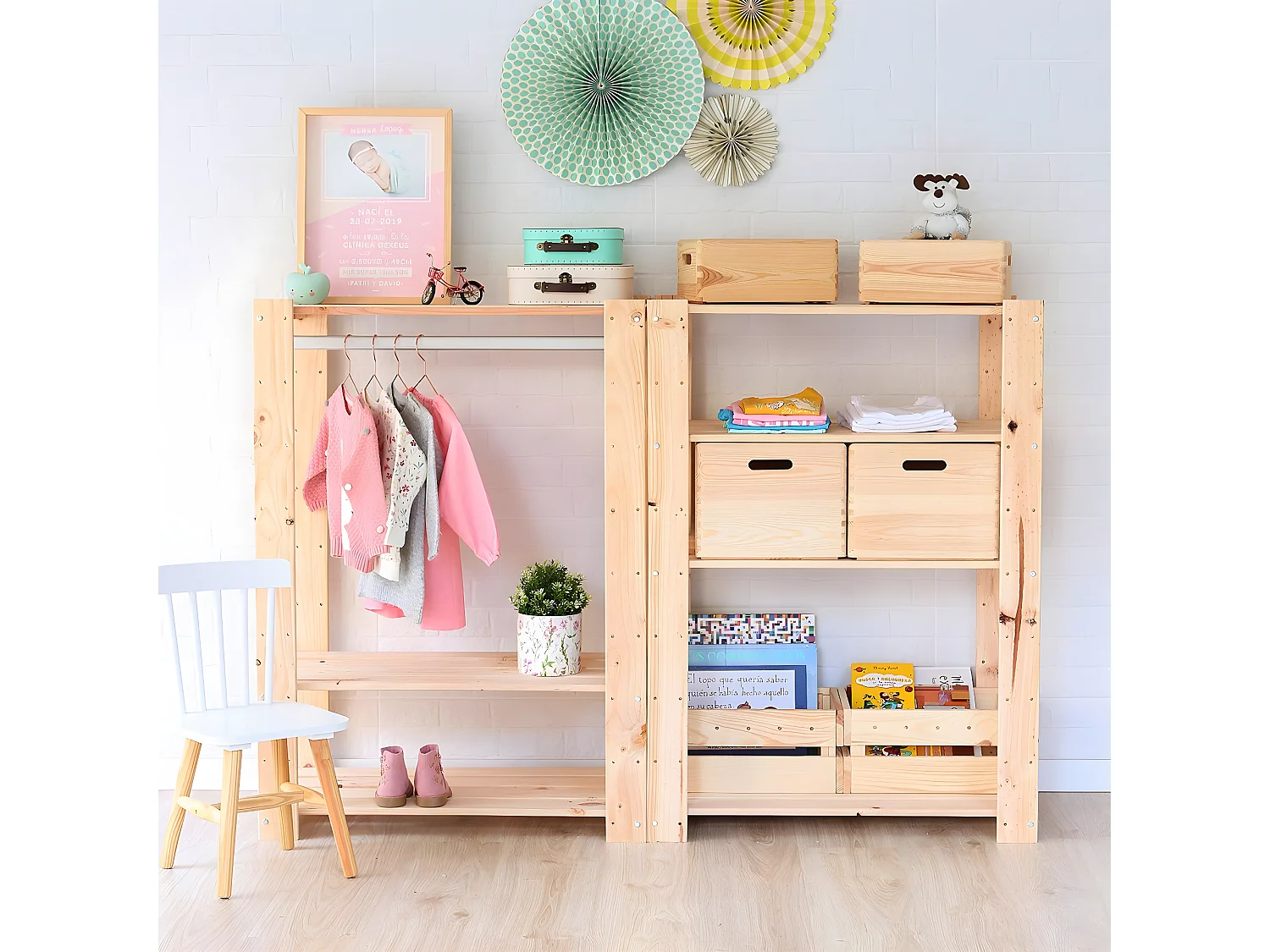 Cube en pin massif - L30 x H30 cm