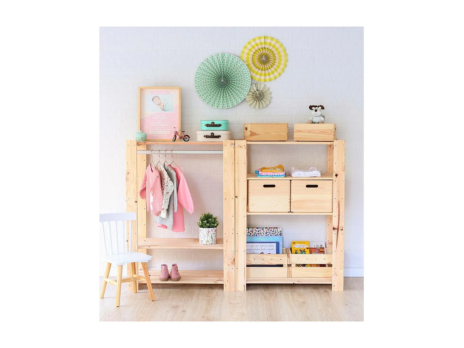 Cube en pin massif - L30 x H30 cm