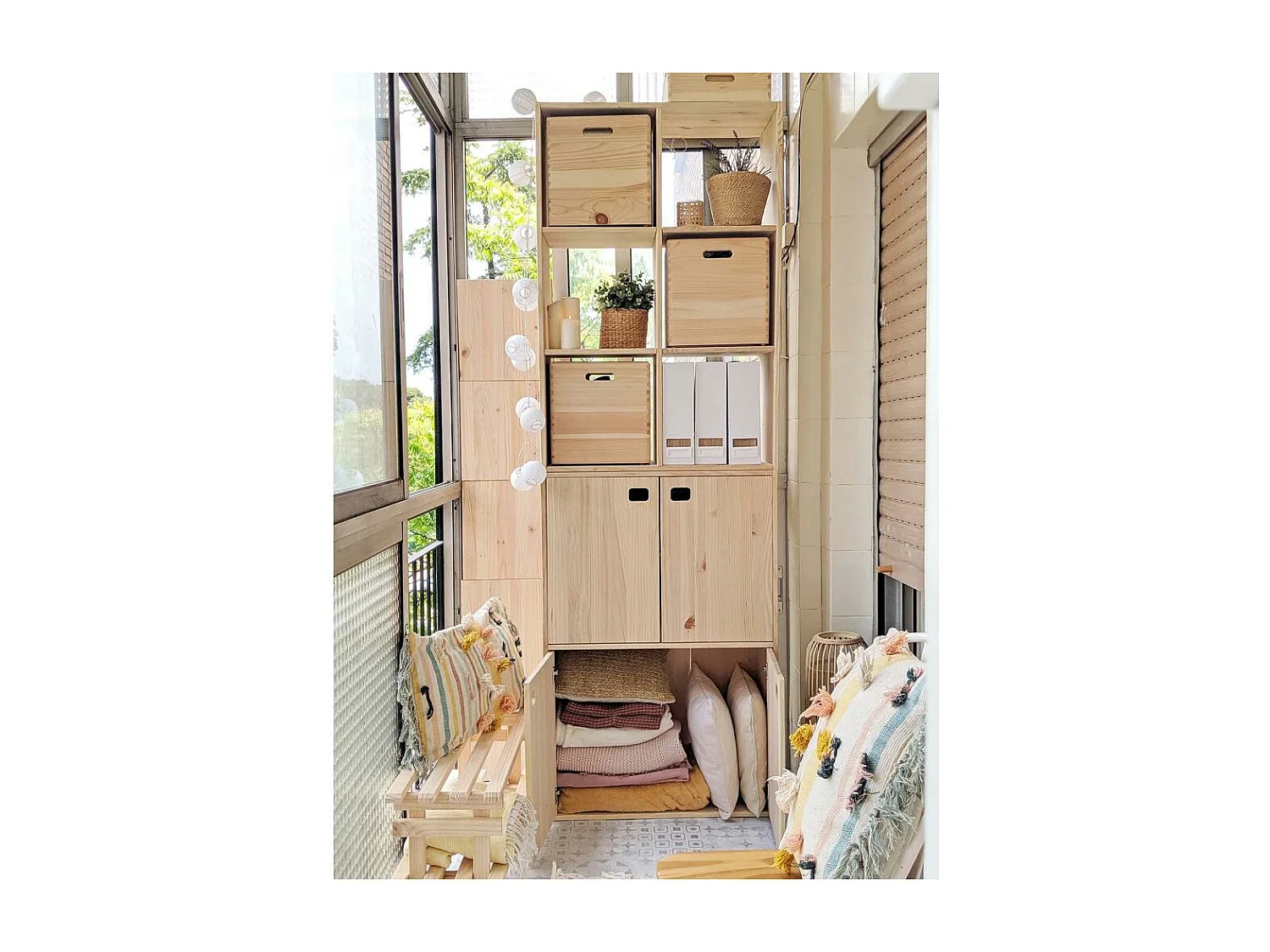 Cube en pin massif - L30 x H30 cm