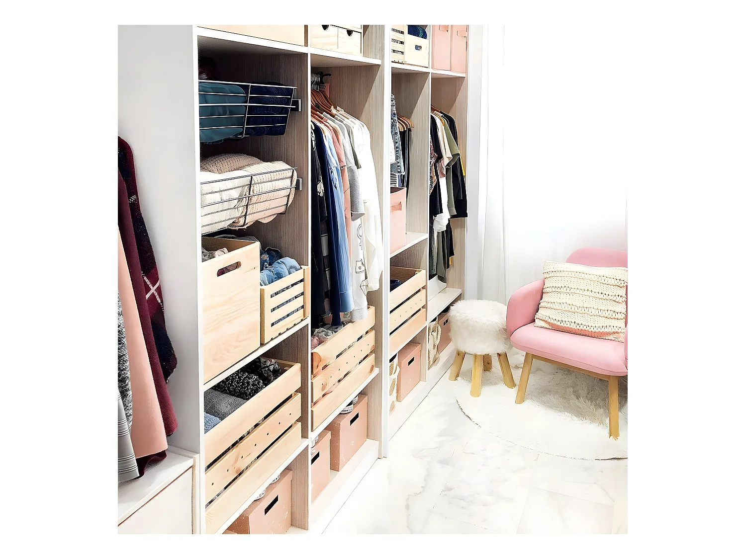 Caisse en pin massif modulable et empilable - L38,4 x H28 cm