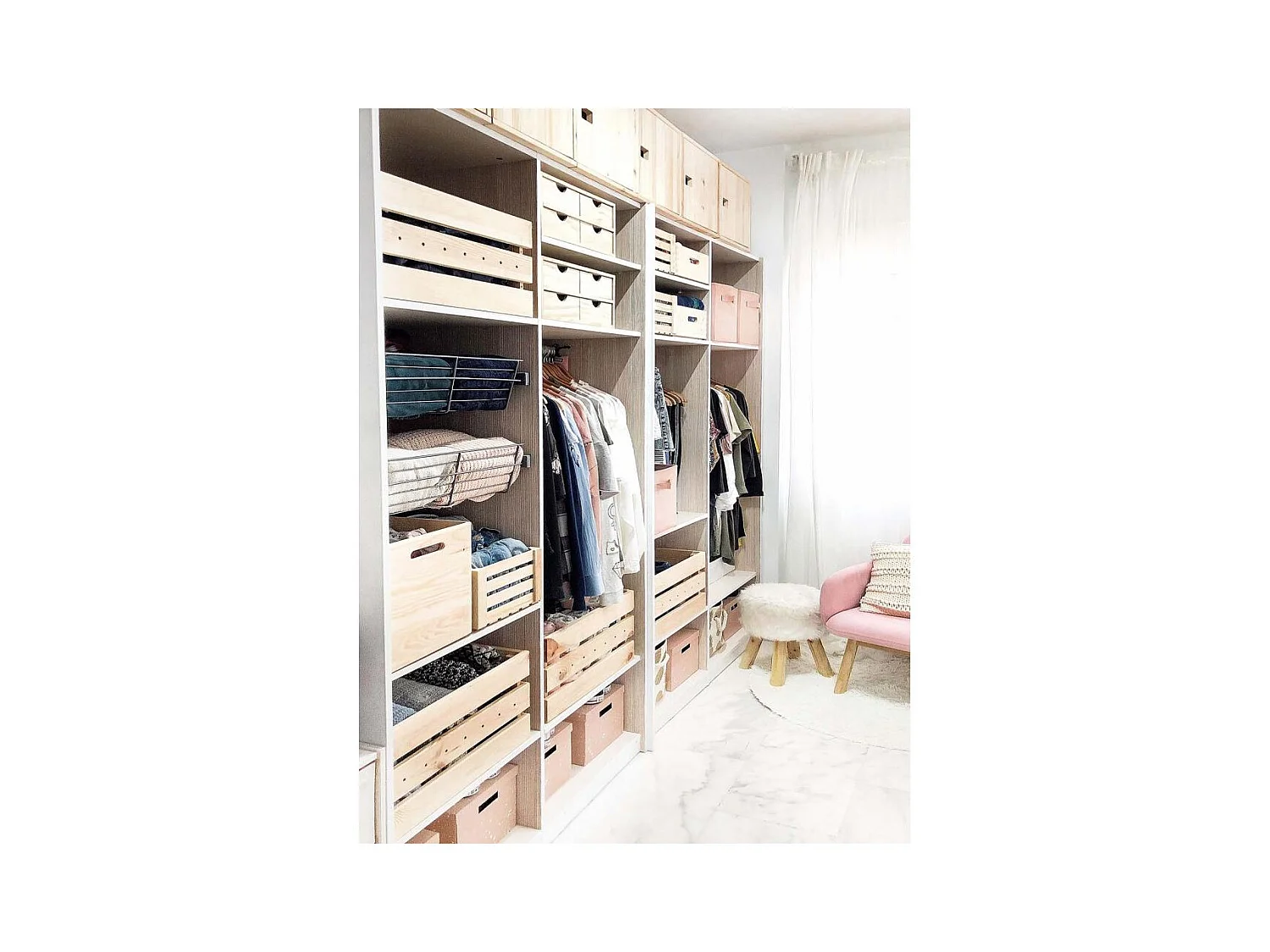 Caisse en pin massif modulable et empilable - L38,4 x H28 cm