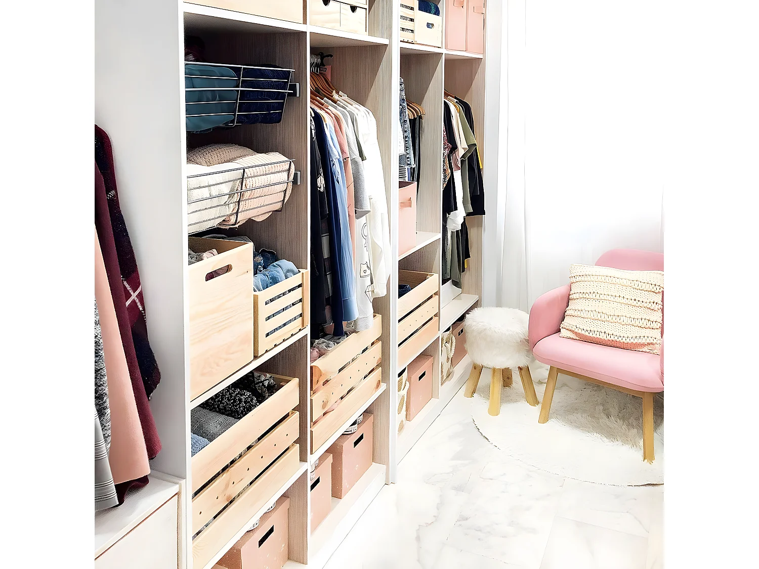 Caisse en pin massif modulable et empilable - L38,4 x H28 cm