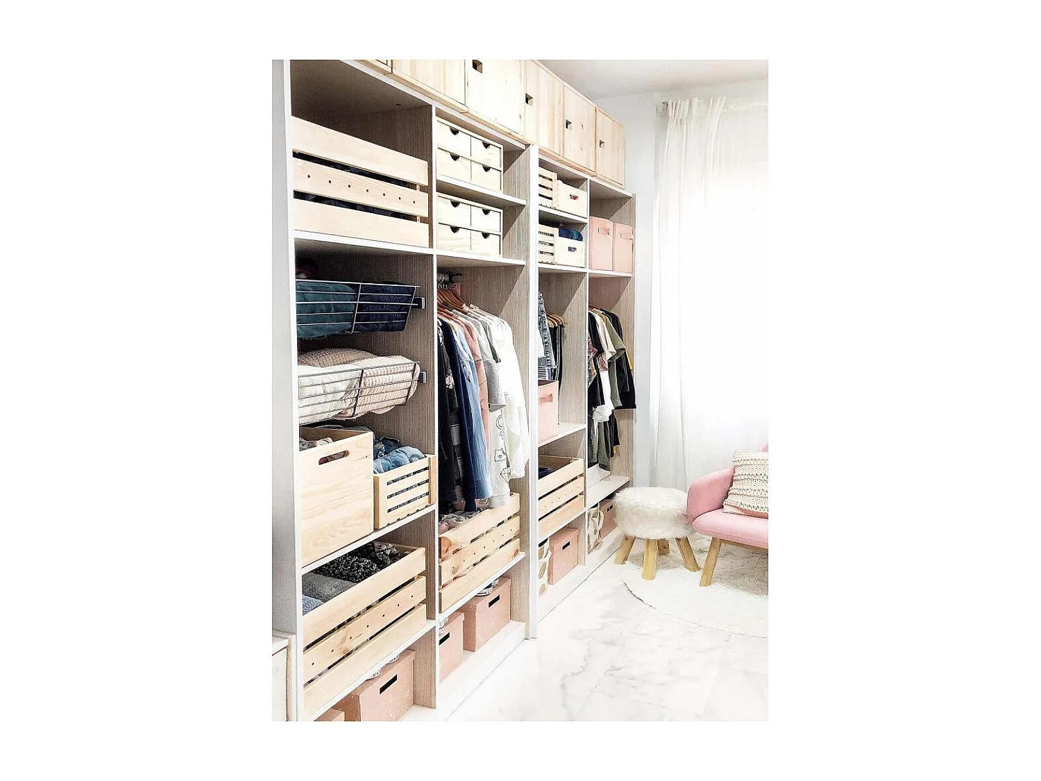 Caisse en pin massif modulable et empilable - L38,4 x H28 cm