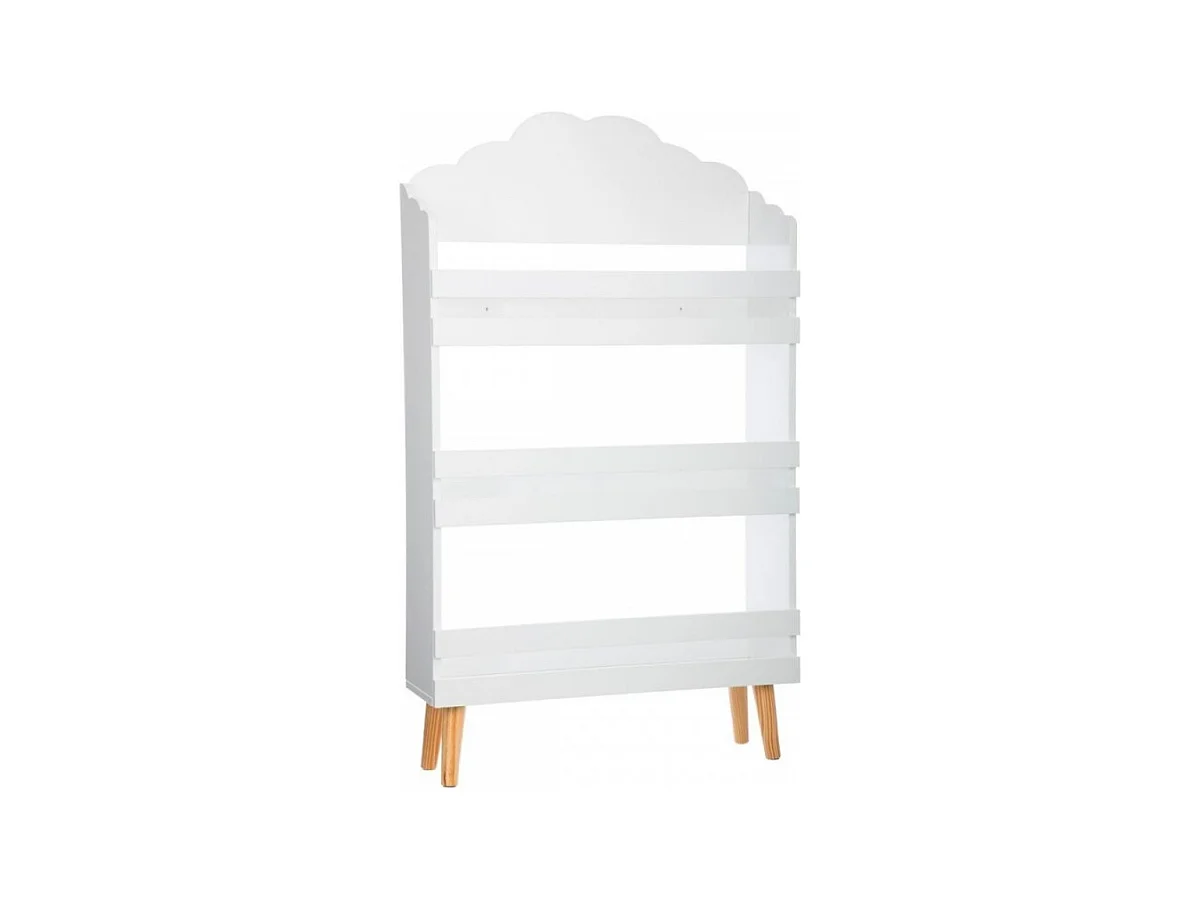 Libreria MDF bianca 100x58x18cm