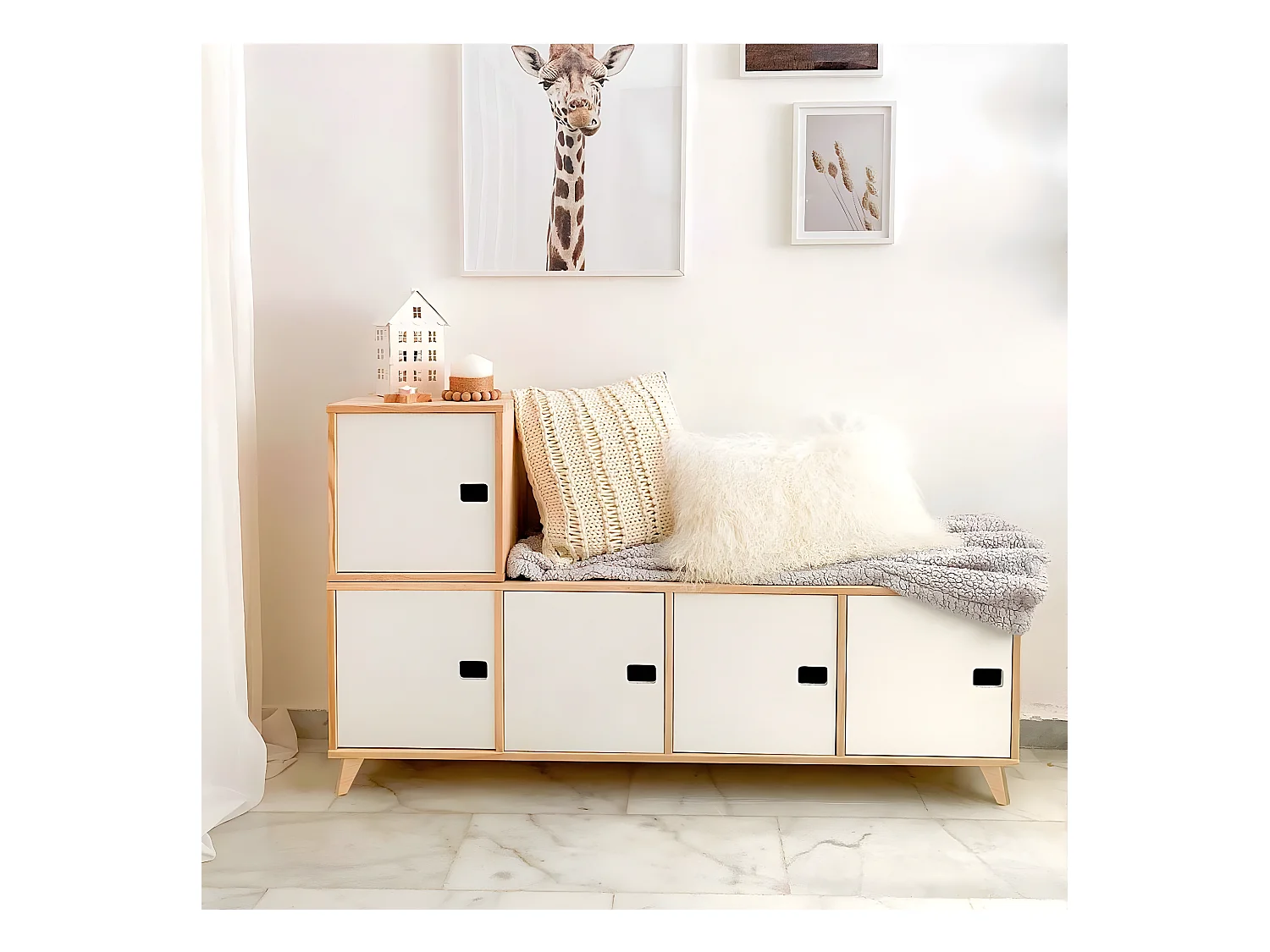 Etagère cube en pin massif - L36,2 x H36,2 cm