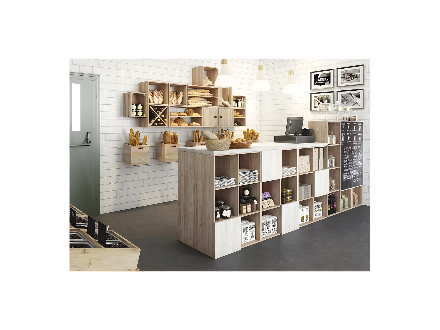 Etagère cube en pin massif - L36,2 x H36,2 cm