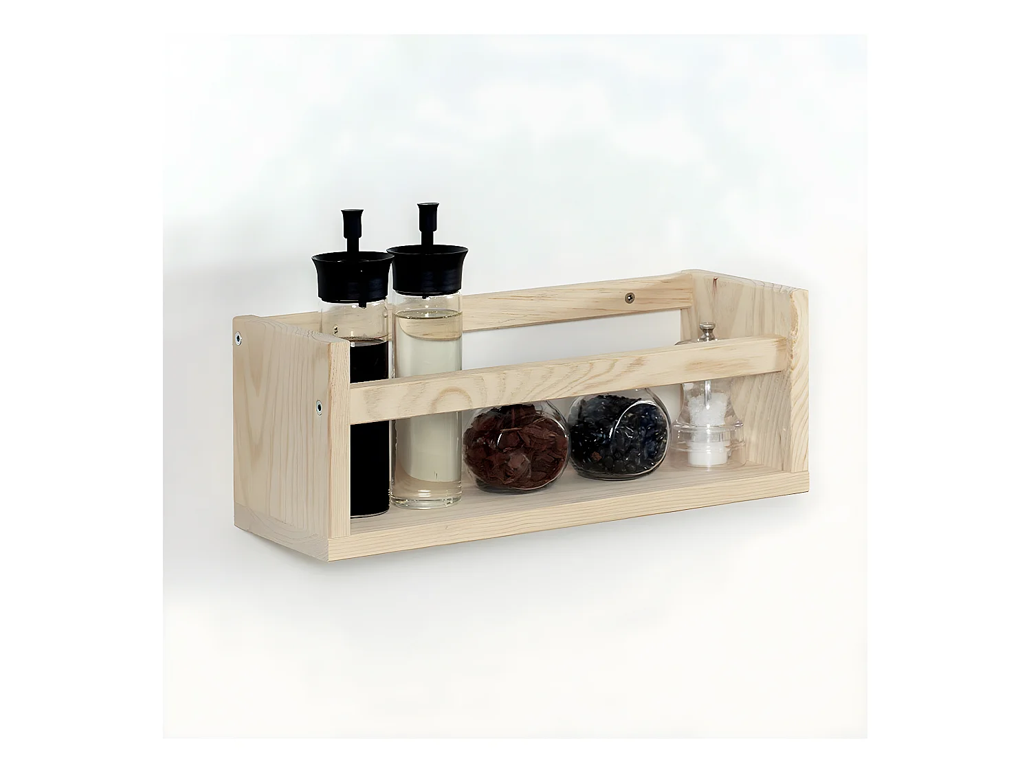 Etagère murale en pin massif - L40 x H15 cm