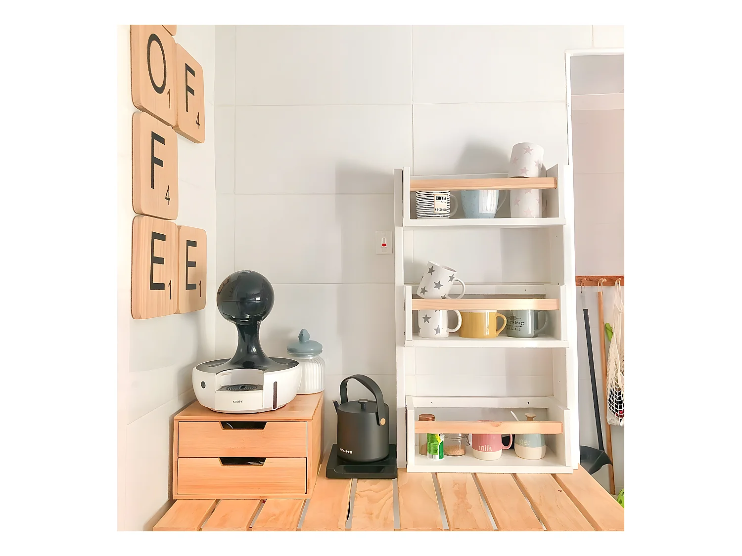 Etagère murale en pin massif - L40 x H15 cm