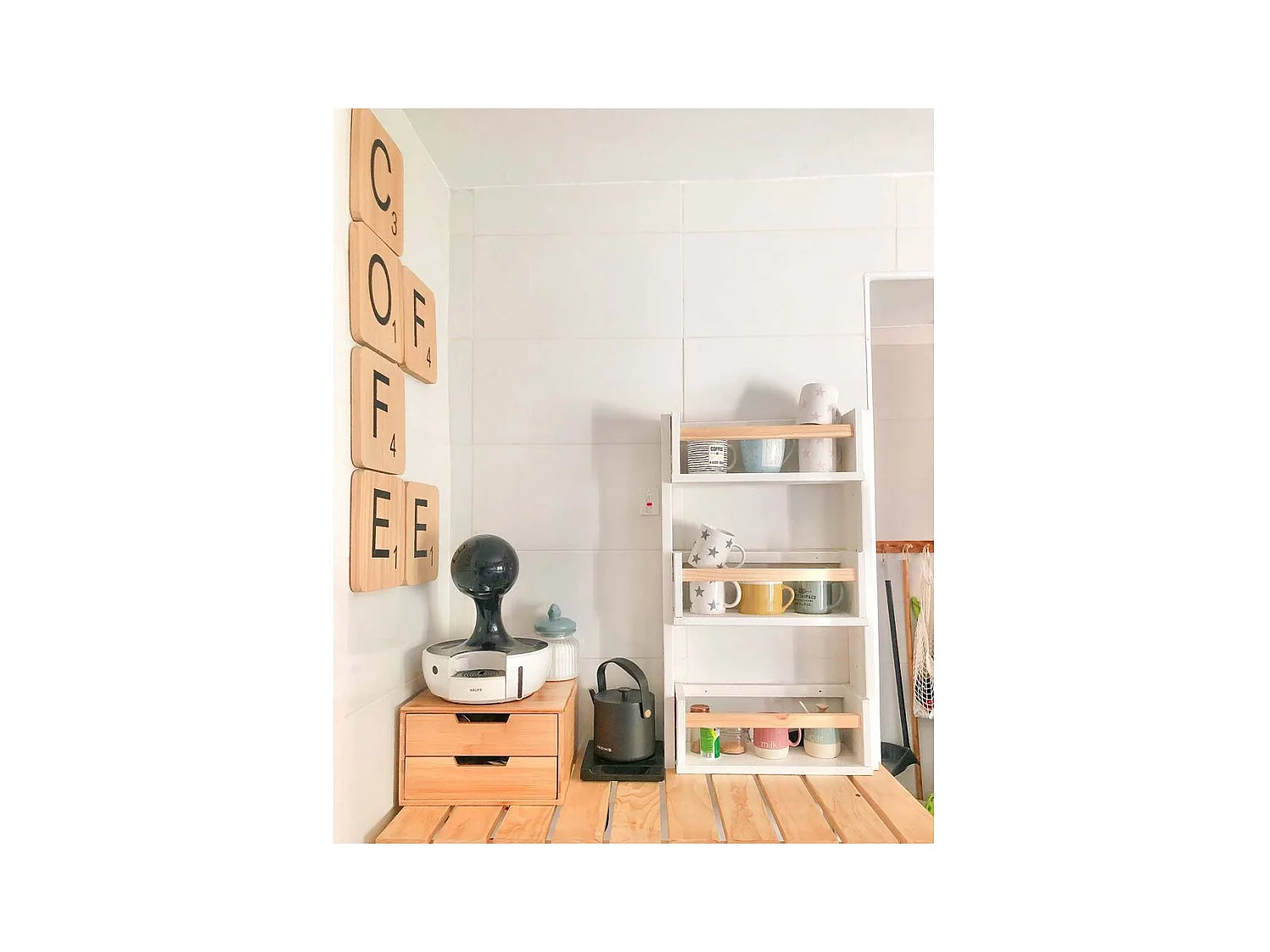 Etagère murale en pin massif - L40 x H15 cm