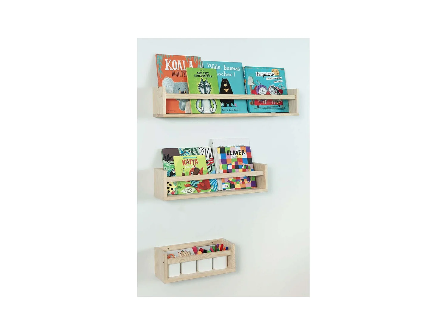 Etagère murale en pin massif - L40 x H15 cm