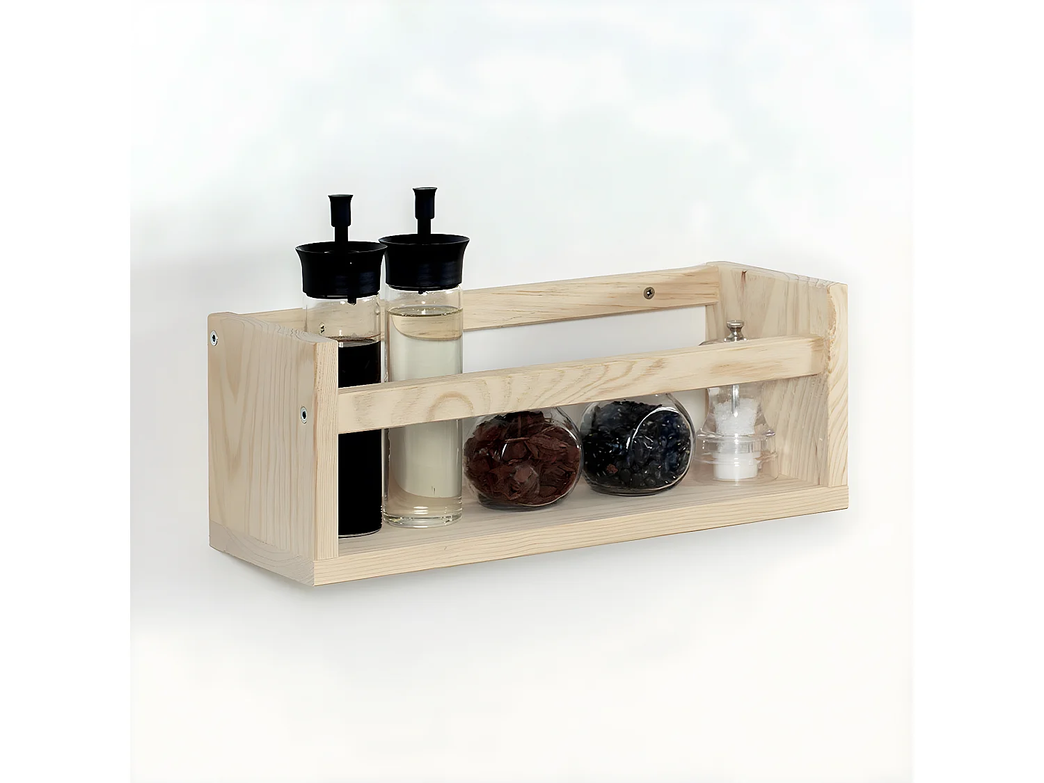 Etagère murale en pin massif - L40 x H15 cm