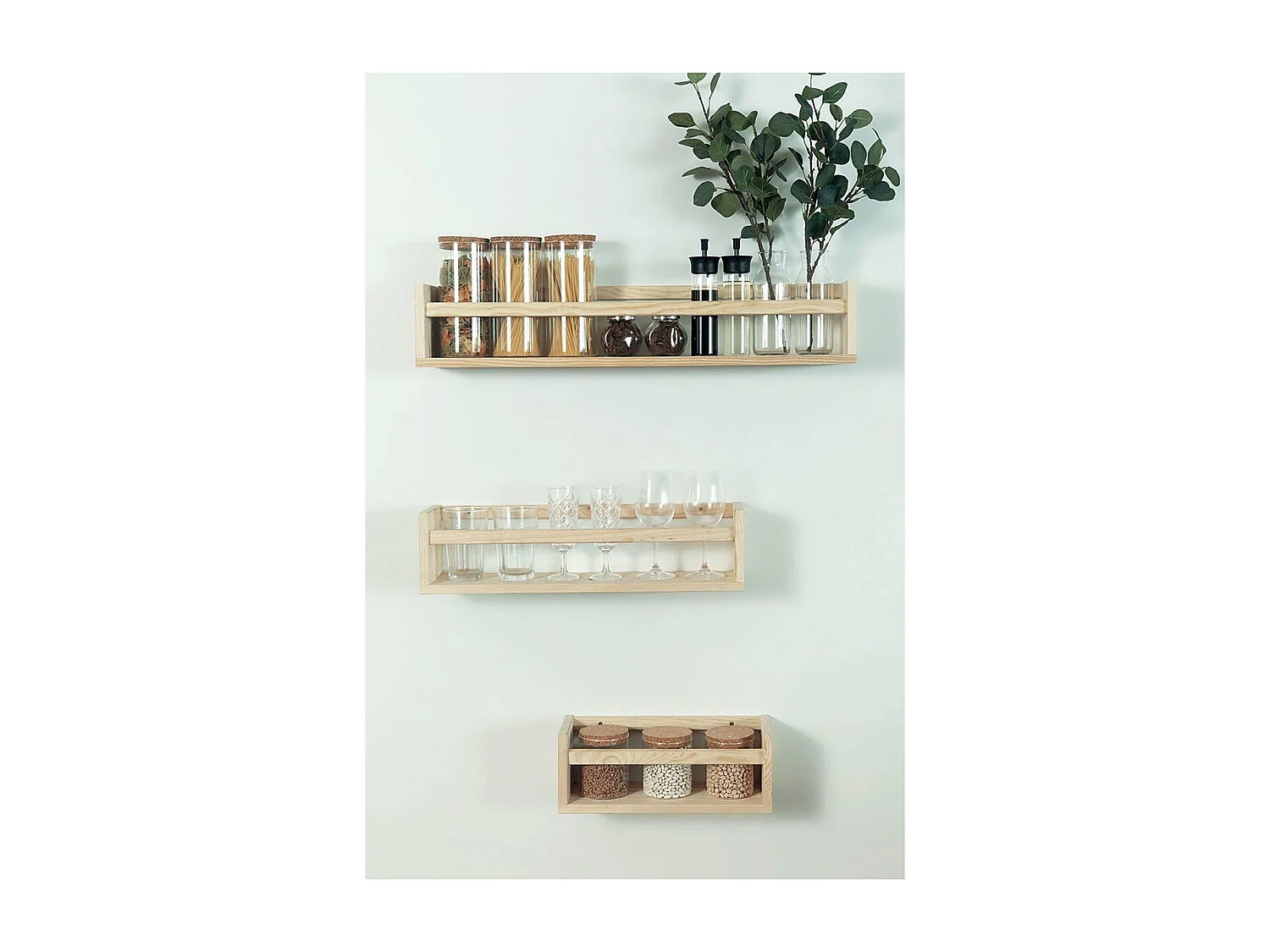 Etagère murale en pin massif - L40 x H15 cm