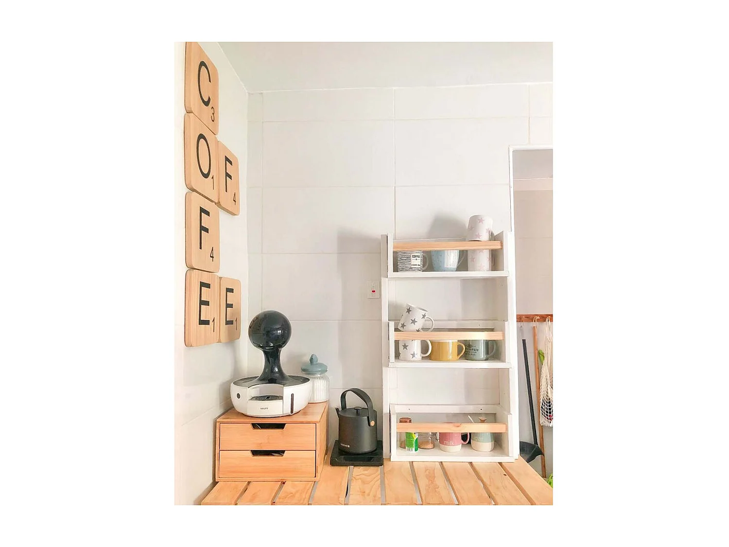 Etagère murale en pin massif - L40 x H15 cm