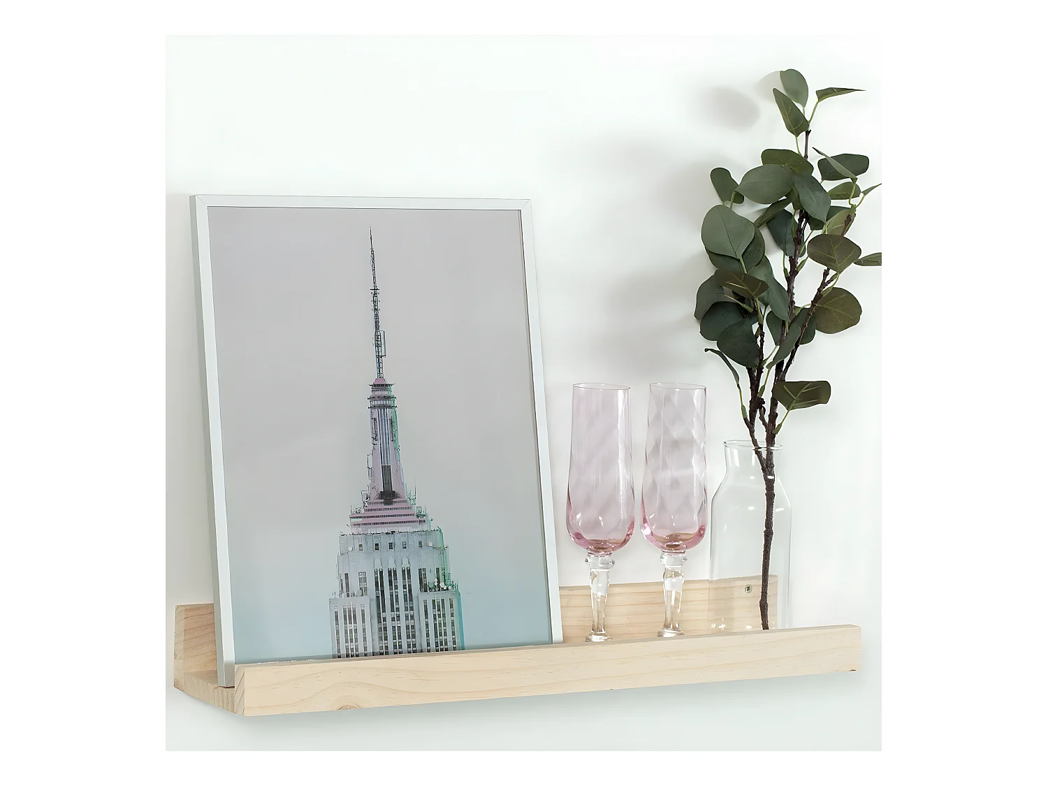 Etagère murale en pin massif - L40 x H7 cm