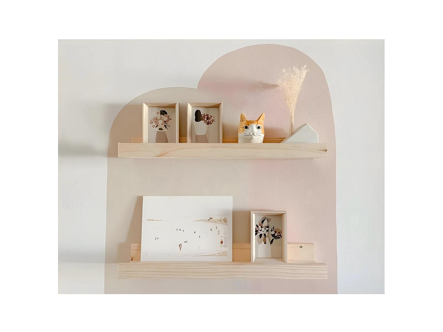 Etagère murale en pin massif - L40 x H7 cm