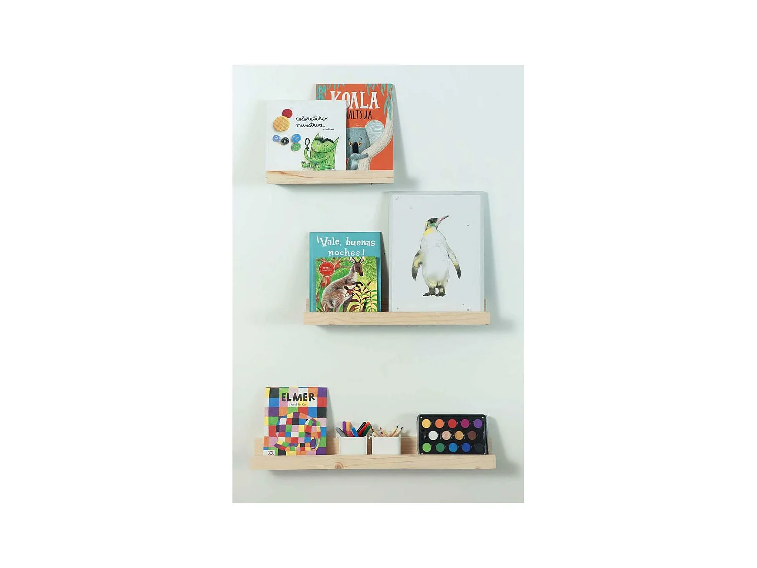 Etagère murale en pin massif - L40 x H7 cm