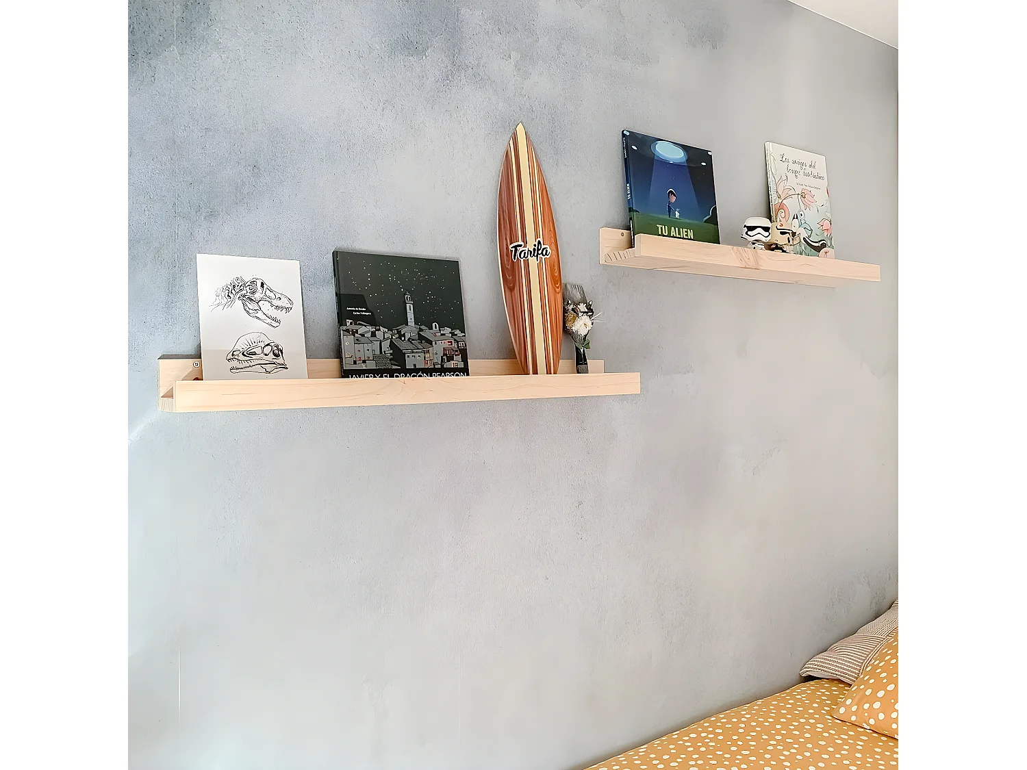 Etagère murale en pin massif - L40 x H7 cm