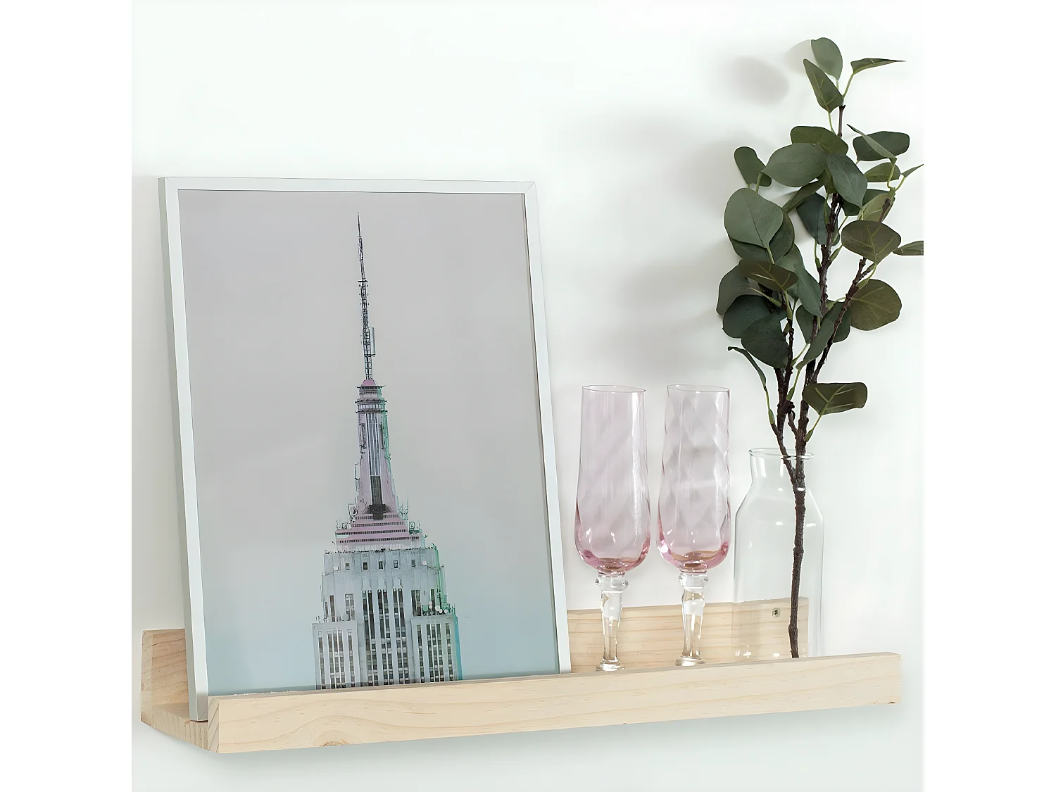 Etagère murale en pin massif - L40 x H7 cm