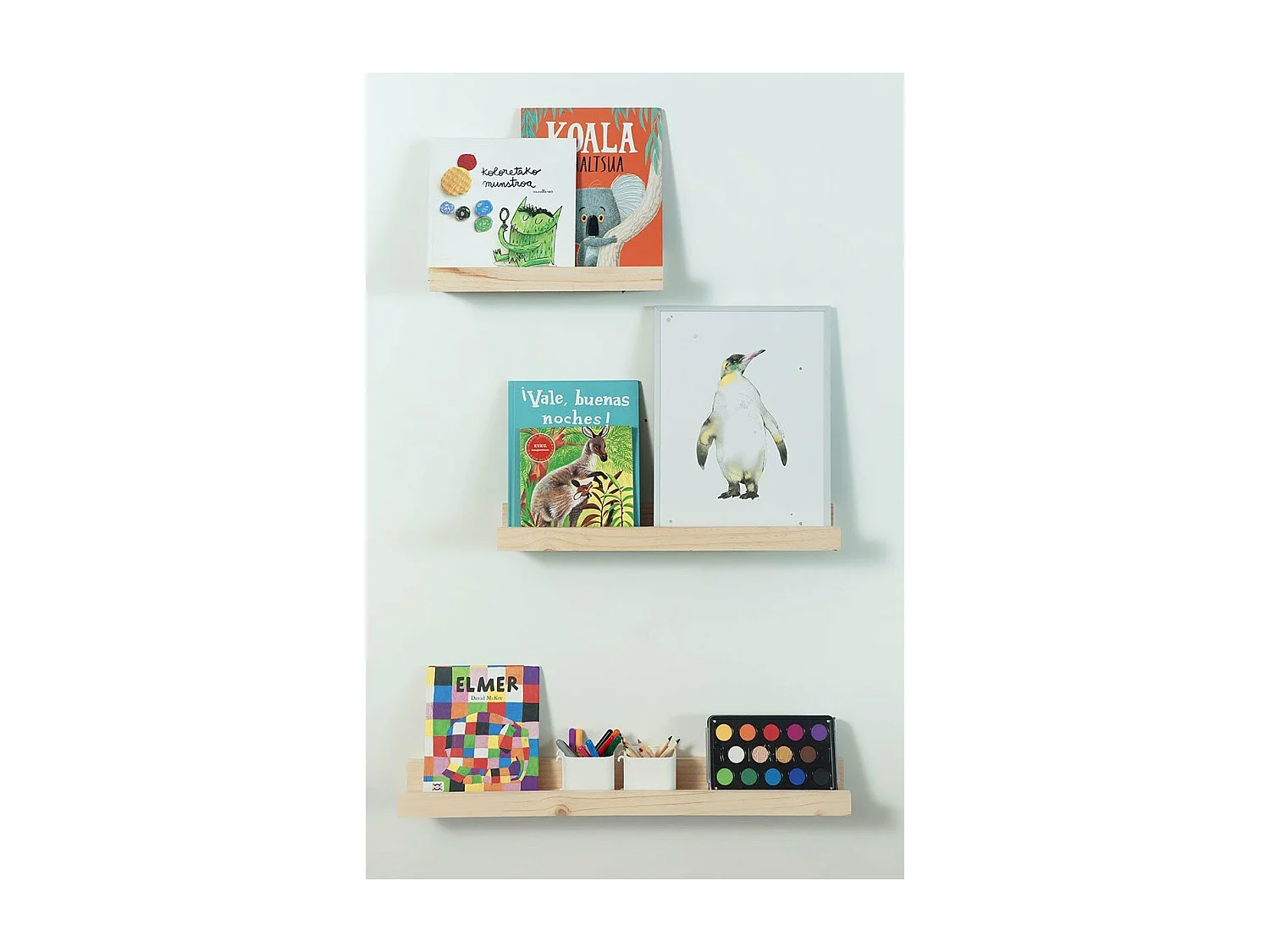 Etagère murale en pin massif - L40 x H7 cm