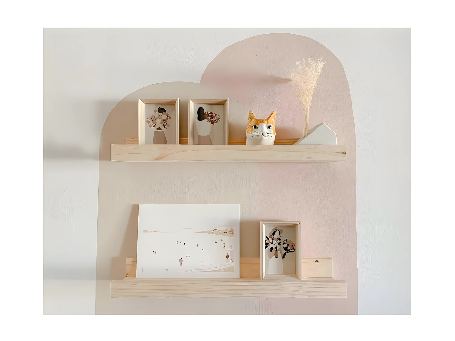 Etagère murale en pin massif - L40 x H7 cm