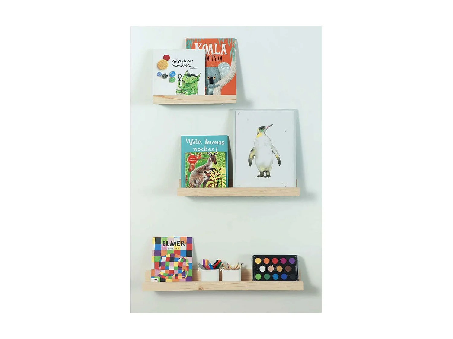 Etagère murale en pin massif - L40 x H7 cm