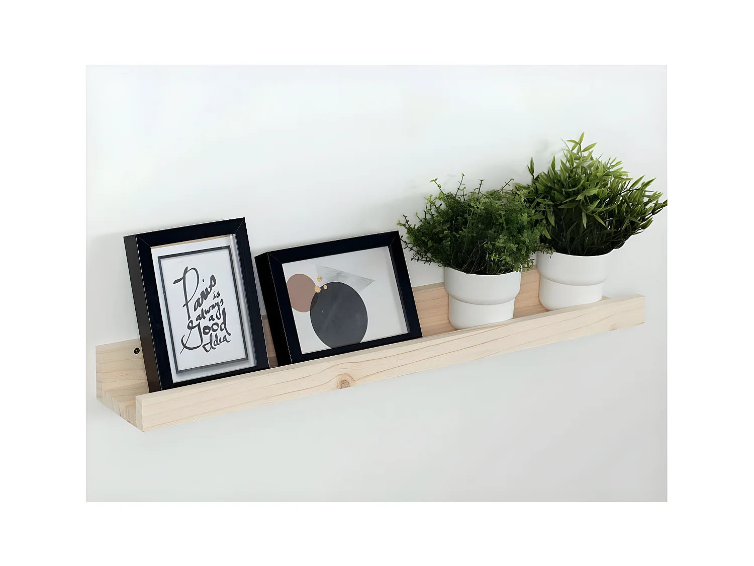 Wandplank van massief grenen - L60 x H7 cm