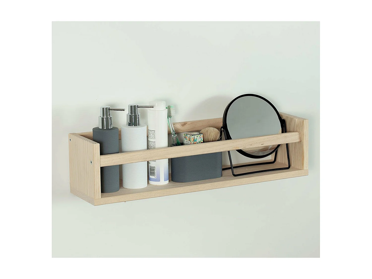 Wandplank van massief grenen - L60 x H15 cm