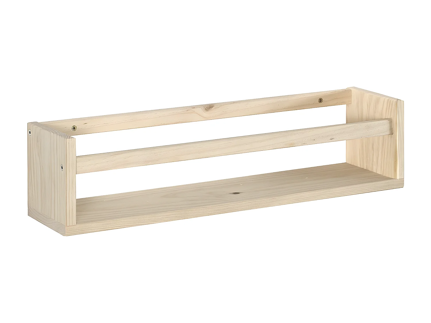 Mensola con barra centrale in pino Linea Kit 60 cm