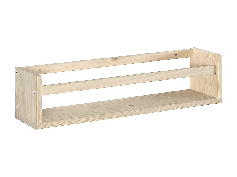 Regalfach mit Mittelstange aus Kiefernholz "Kit Line"