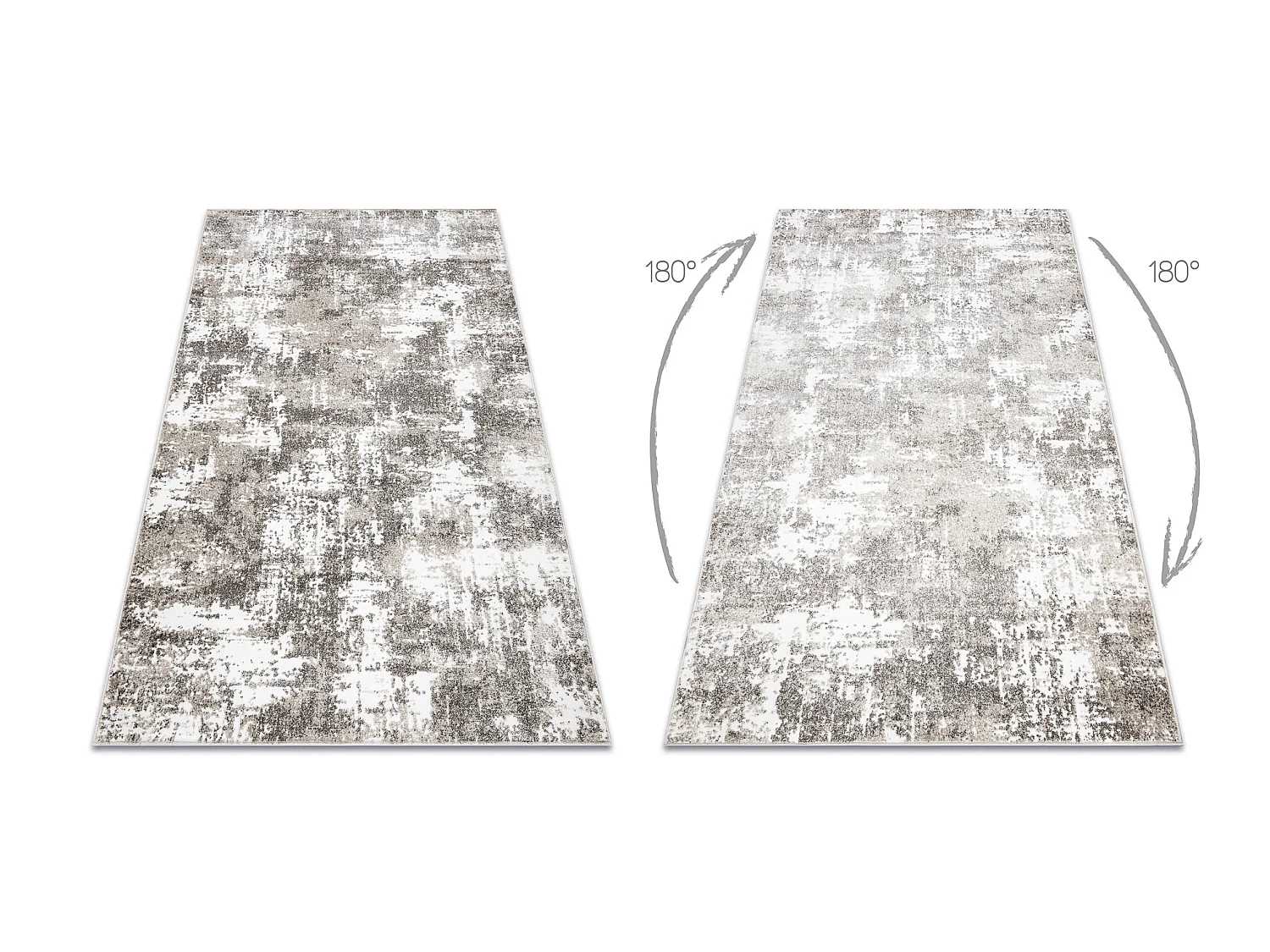Teppich MATEO 8038/944 Modern vintage - Strukturell grau / beige 160x220 cm