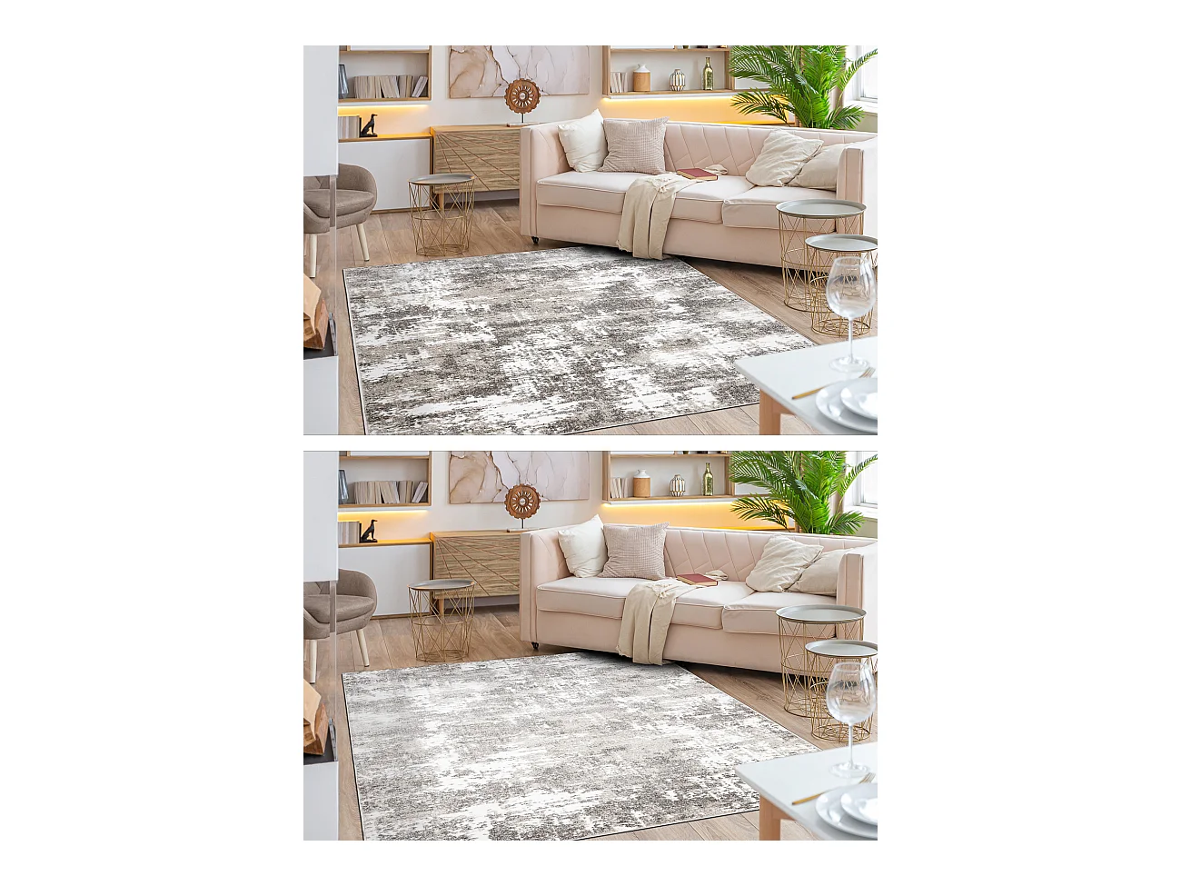 Teppich MATEO 8038/944 Modern vintage - Strukturell grau / beige 160x220 cm