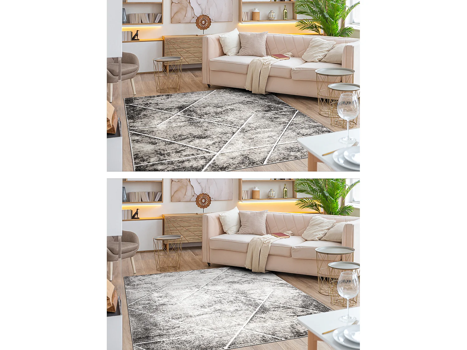 Tapijt MATEO 8031/644 Modern, geometrisch, driehoeken - structureel gr 120x170 cm